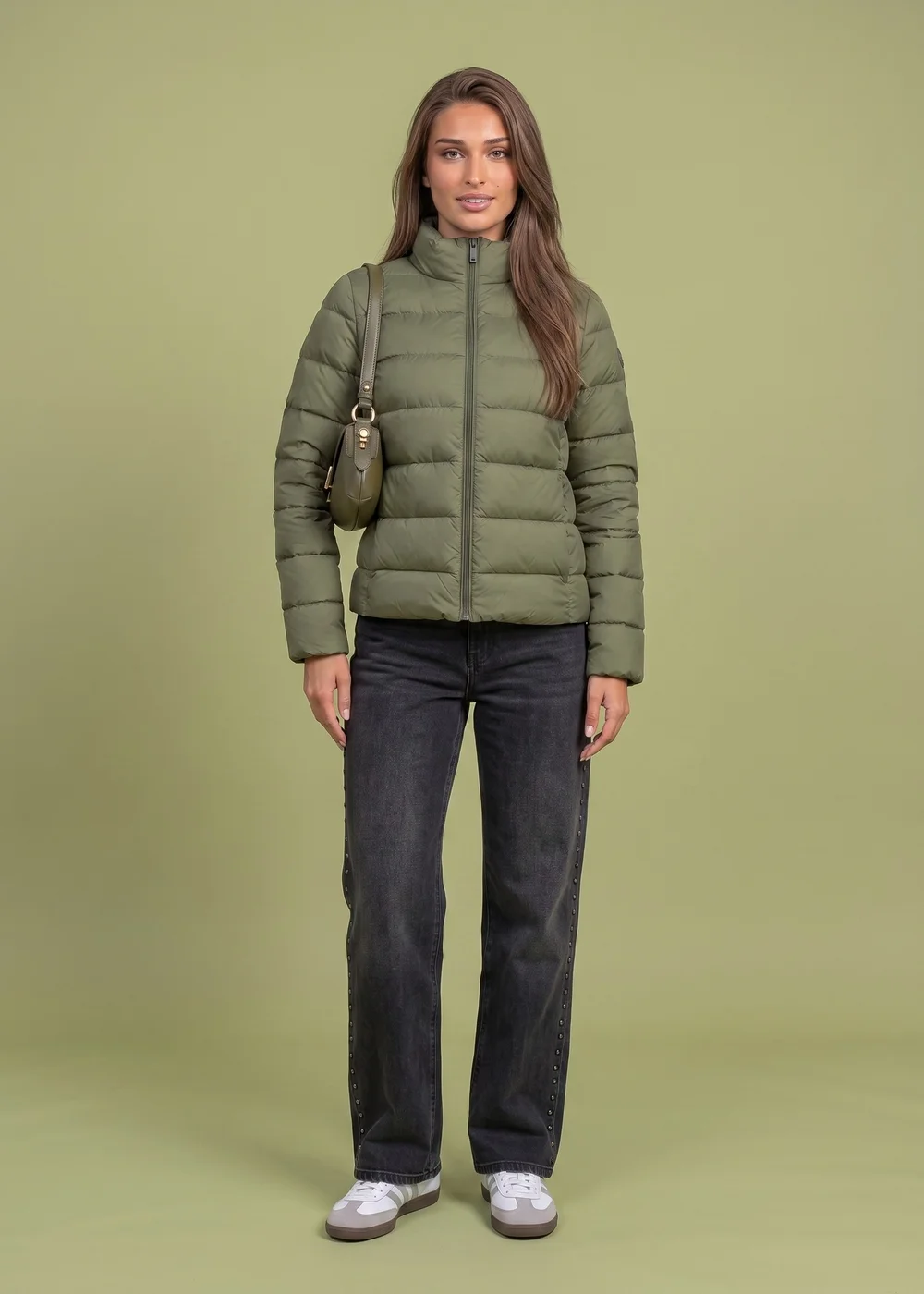 Urban Bliss Khaki Compact Puffer Jacket - 14 Image 1