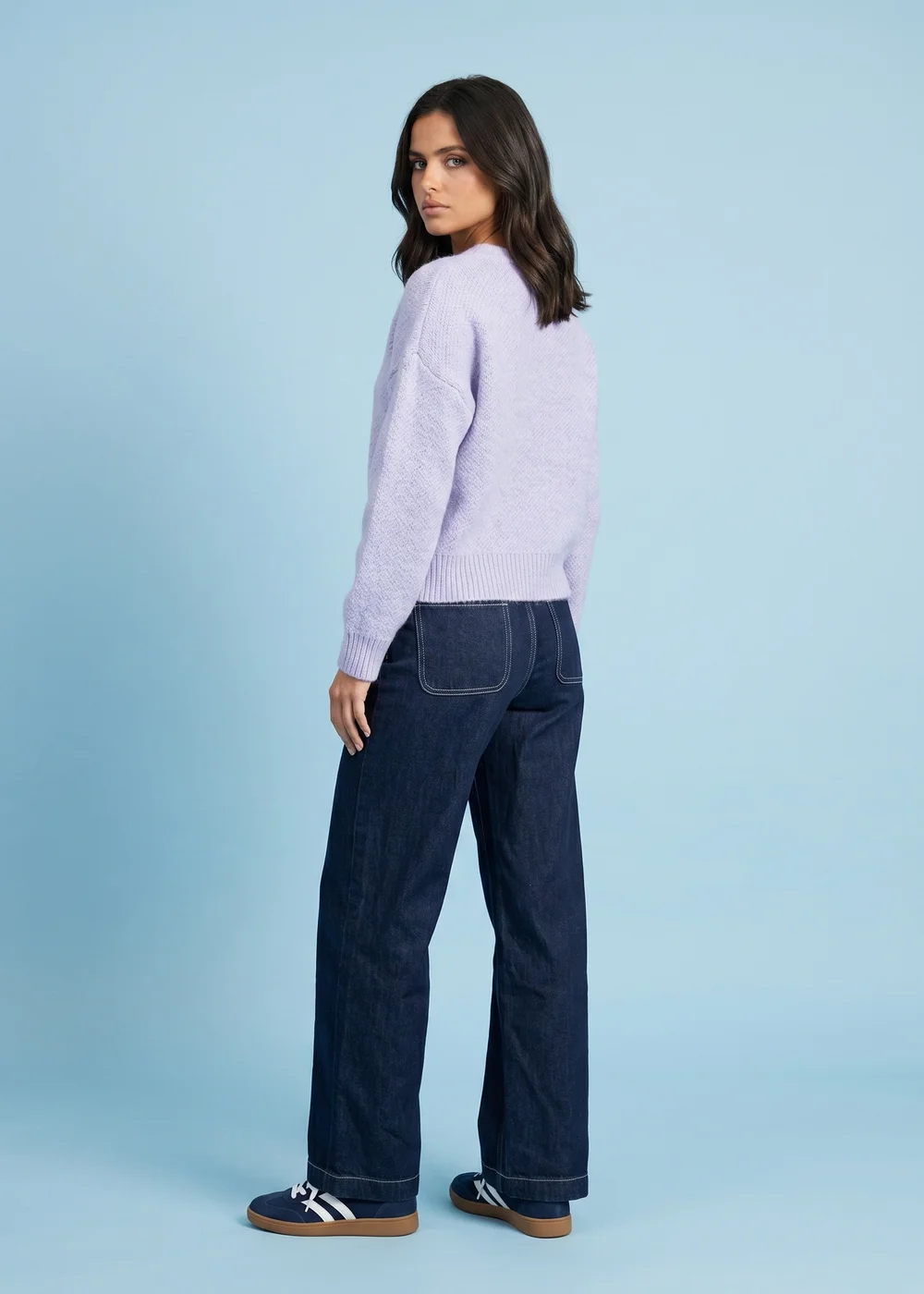 Urban Bliss Lilac Wool Blend Jumper - M Image 2