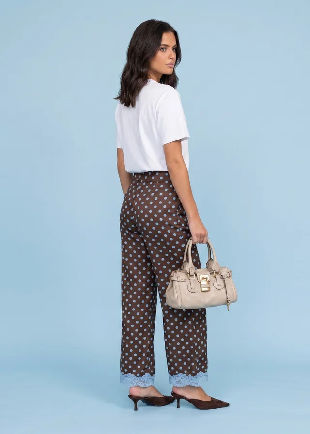 Urban Bliss Brown Lace Spot Trouser