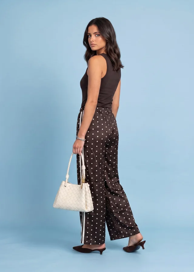 Urban Bliss Brown Spot Tape Side Trouser