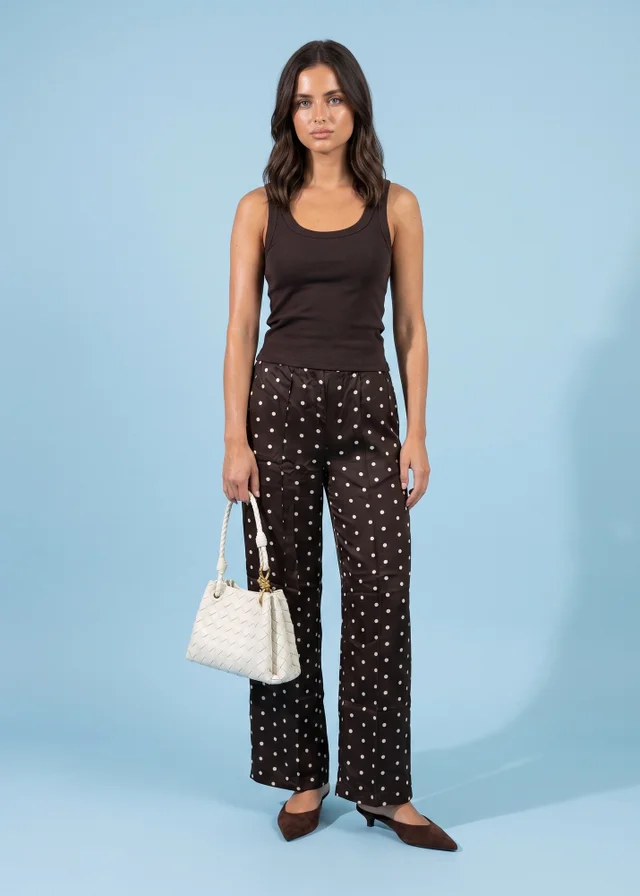 Urban Bliss Brown Spot Tape Side Trouser