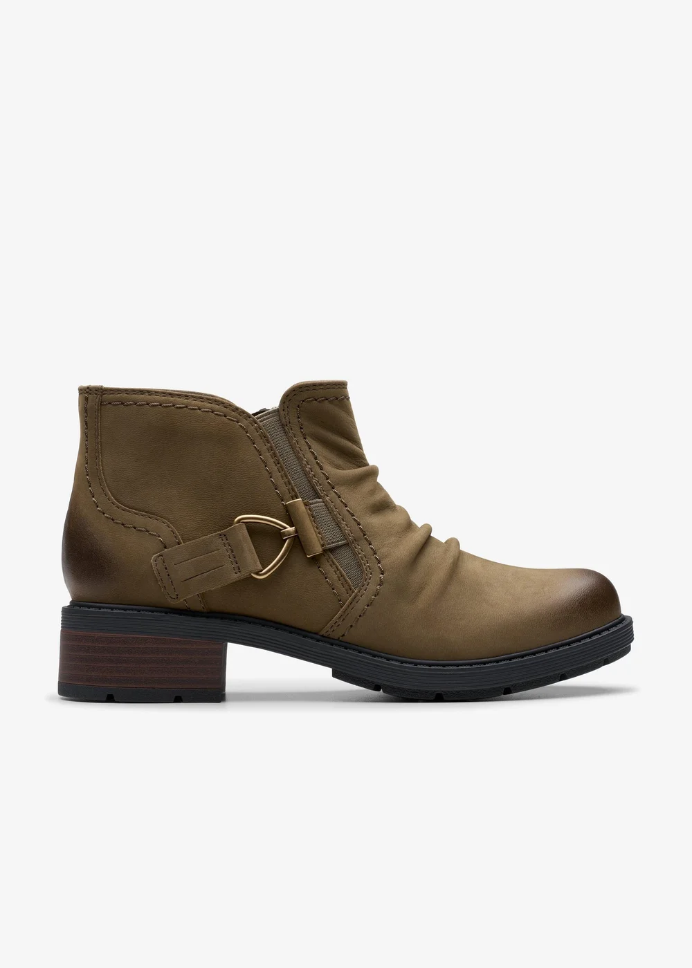 Clarks Womens Brown Hearth Clara Nubuck Standard - 6.5 Image 1