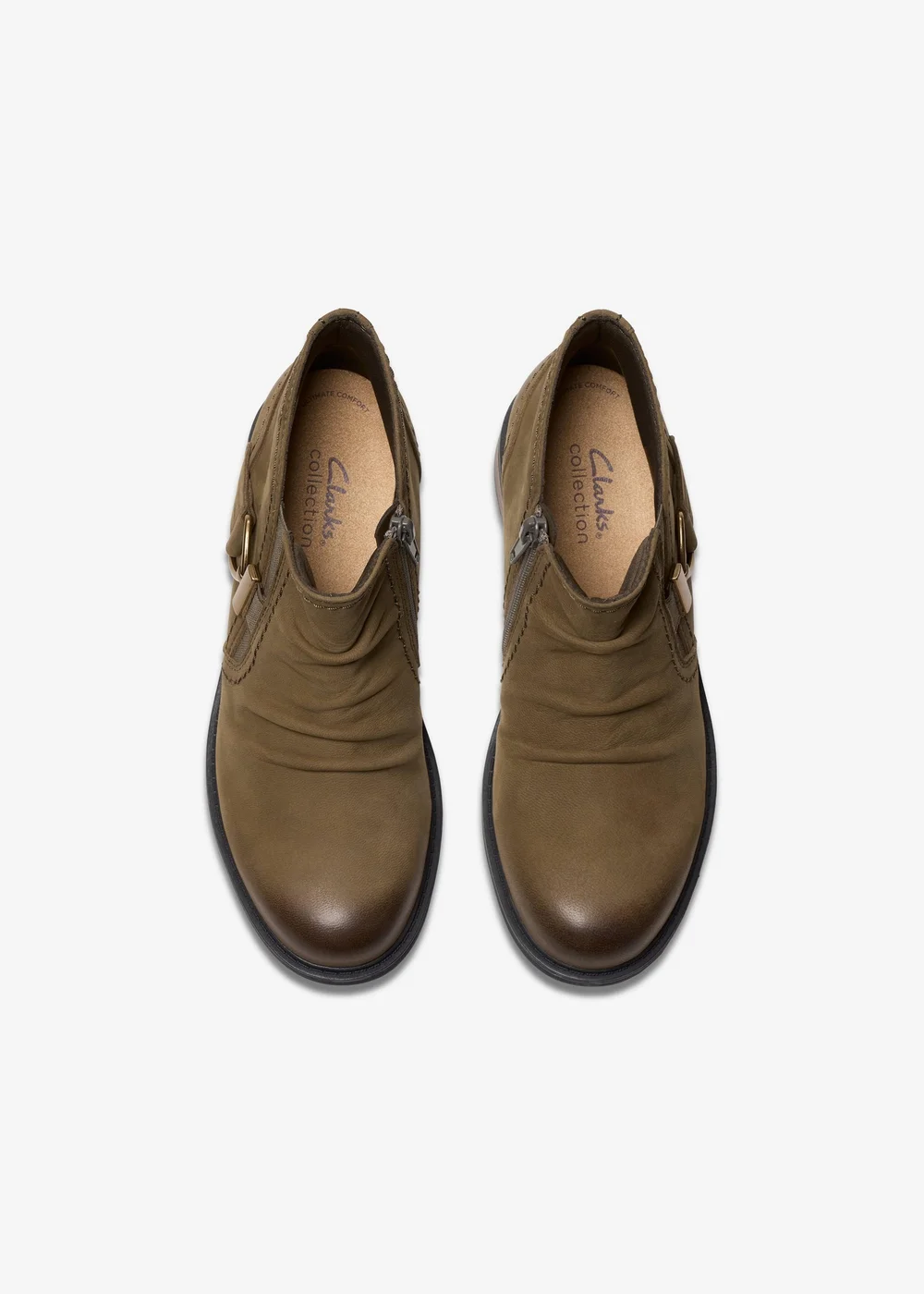 Clarks Womens Brown Hearth Clara Nubuck Standard - 6.5 Image 6