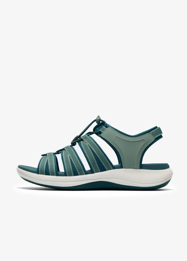 Clarks Cloudsteppers Womens Green Mira Mabel Textile Standard