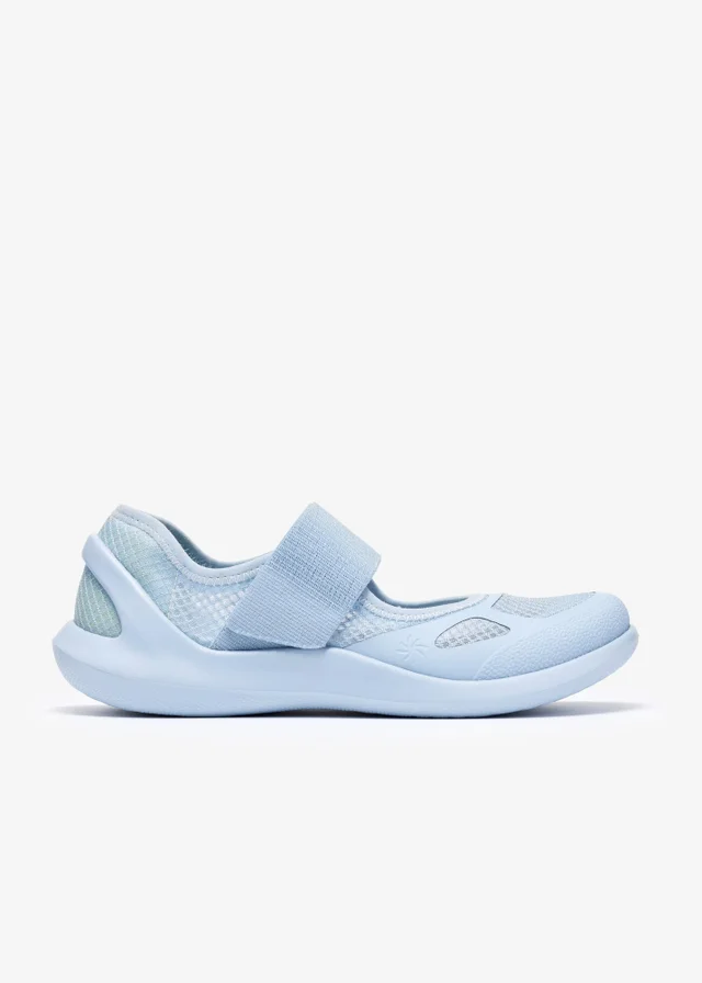 Clarks Cloudsteppers Womens Blue Solevana Strap Textile Standard