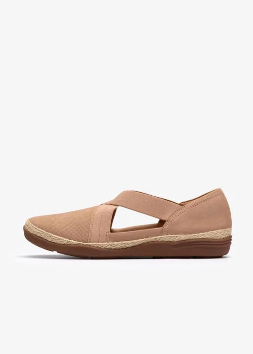 Clarks Womens Beige Elaina Dusk Nubuck Standard - 5 Image 2