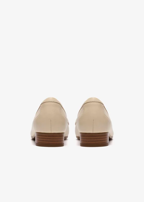 Clarks Womens White Juliet Mia Leather Wide - 6.5 Image 5