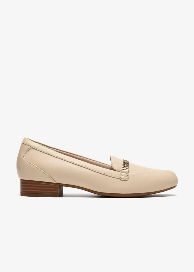 Clarks Womens White Juliet Mia Leather Wide