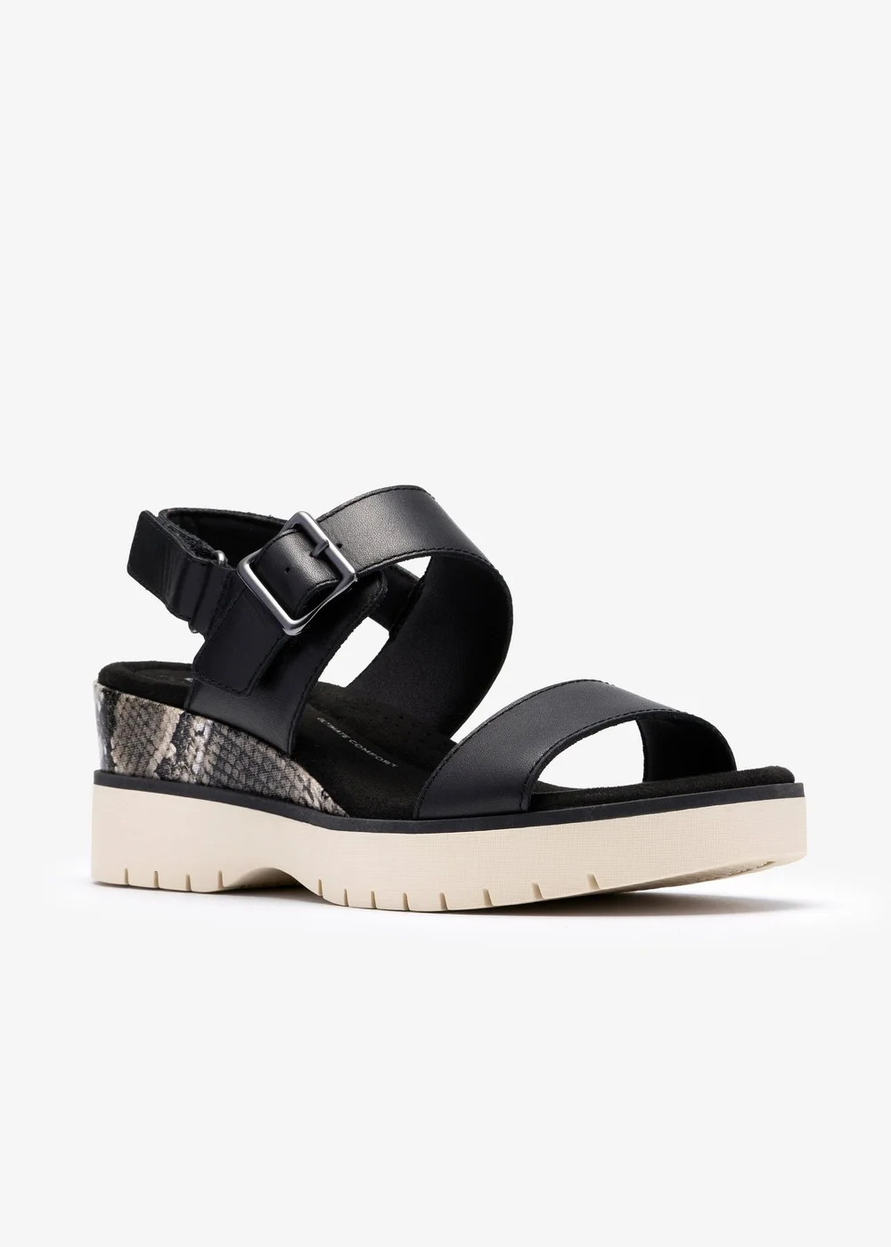 Clarks Womens Black Diaz Rose Leather Standard - 5 Image 4