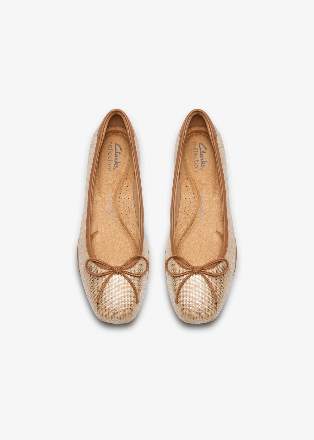 Clarks Womens Brown Jazmynn Bow Textile Standard - 5 Image 6