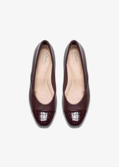 Clarks Womens Red Juliet Rise Leather Standard - 3 Image 6