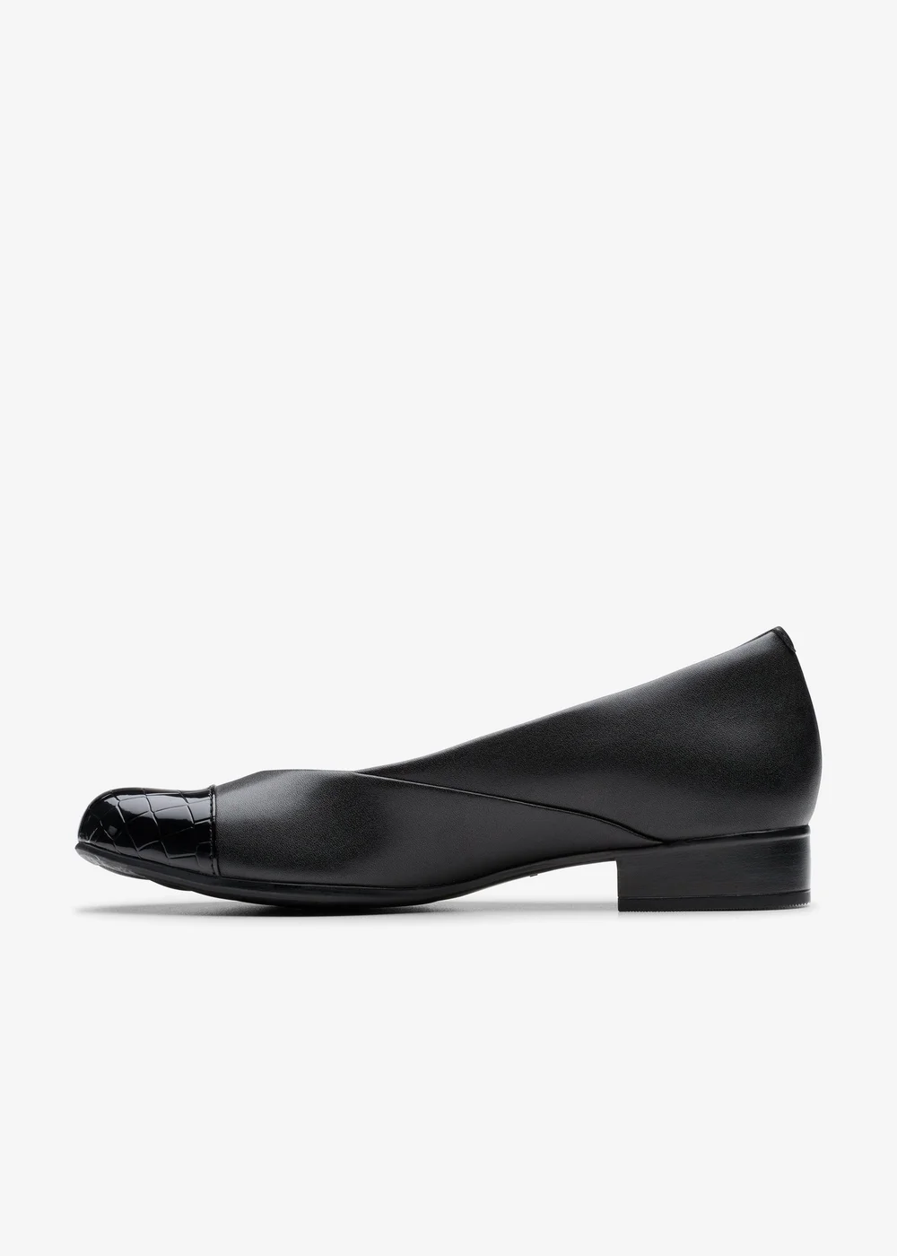 Clarks Womens Black Juliet Rise Leather Wide - 4 Image 2