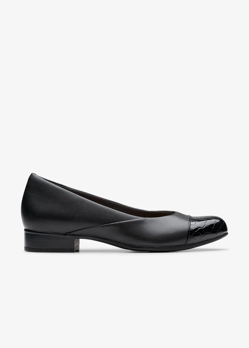 Clarks Womens Black Juliet Rise Leather Wide - 4 Image 1