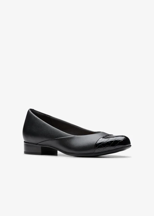 Clarks Womens Black Juliet Rise Leather Wide - 4 Image 4