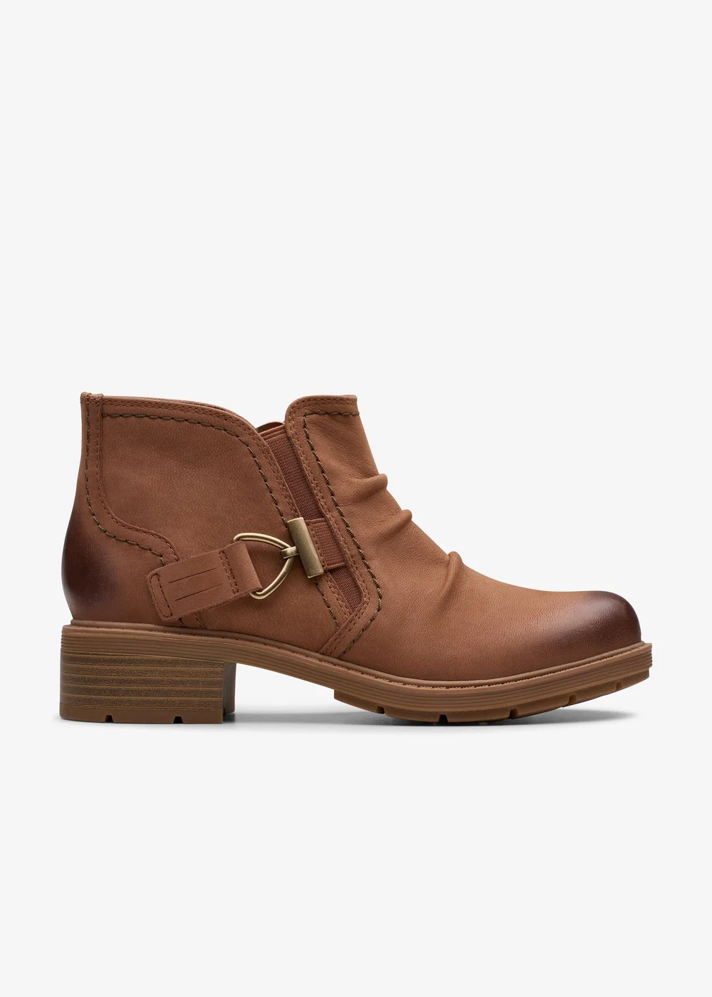 Clarks Womens Brown Hearth Clara Nubuck Standard - 3 Image 1