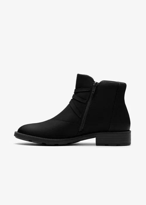 Clarks Womens Black Adalynn Faye Nubuck Standard - 4.5 Image 2