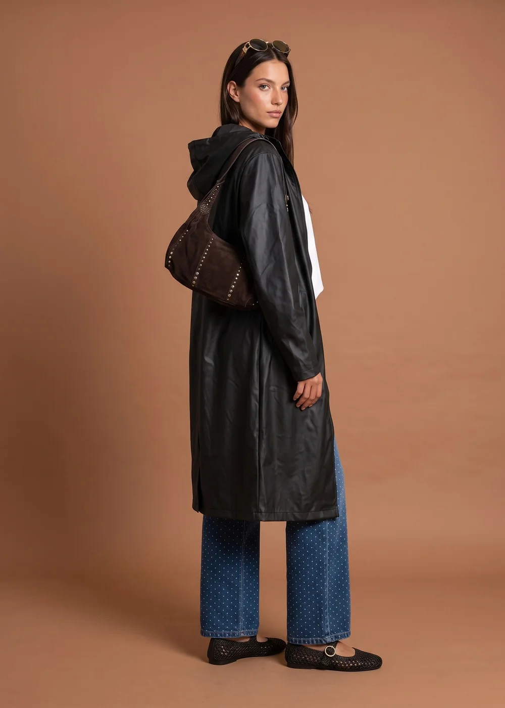 Urban Bliss Black Raincoat - 12 Image 3