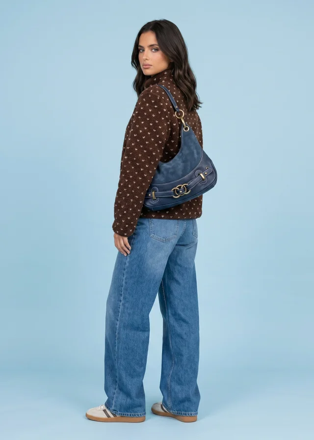 Urban Bliss Chocolate Spot Quarter Fleece Jacket