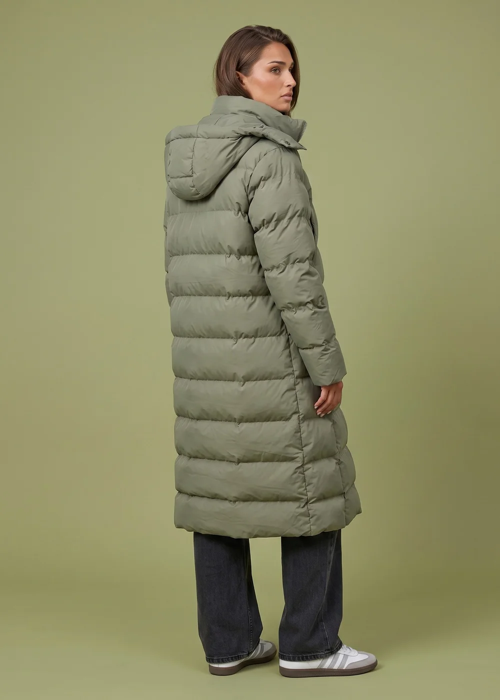 Urban Bliss Khaki Seamless Puffer Jacket - 8 Image 2