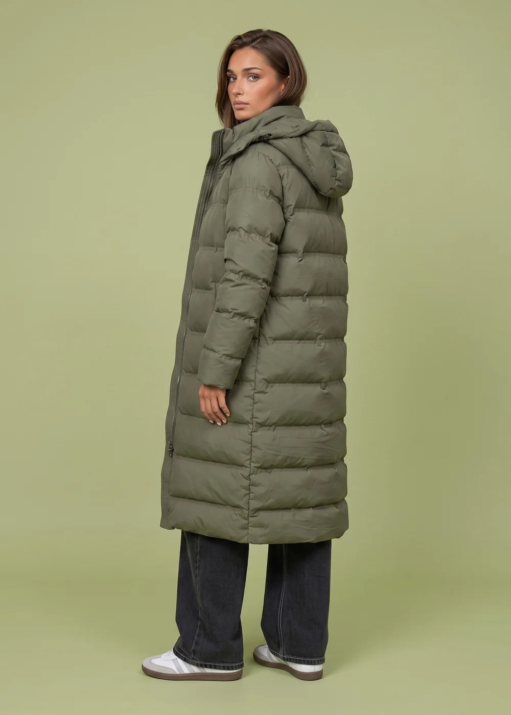Urban Bliss Khaki Seamless Puffer Jacket - 8 Image 3