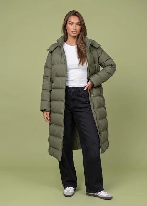 Urban Bliss Khaki Seamless Puffer Jacket - 8 Image 1