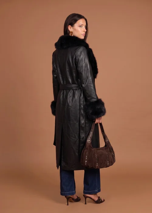 Urban Bliss Black PU Fur Cuff Jacket - 12 Image 3