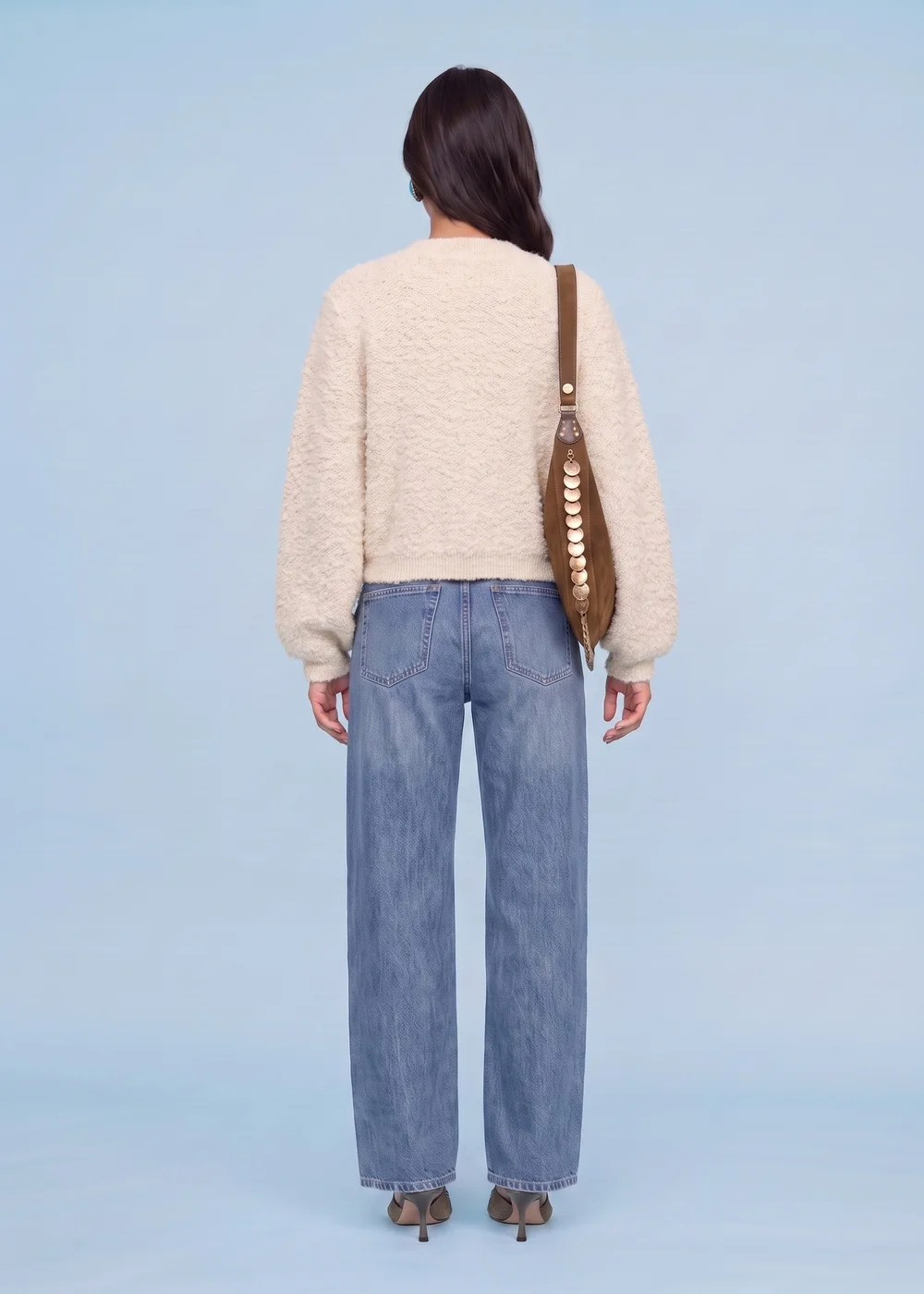Urban Bliss Cream Wool Blend Textured Boucle Cardigan - S Image 3