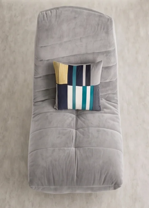 Kaikoo Grey Velvet Lounger Large - L Image 3