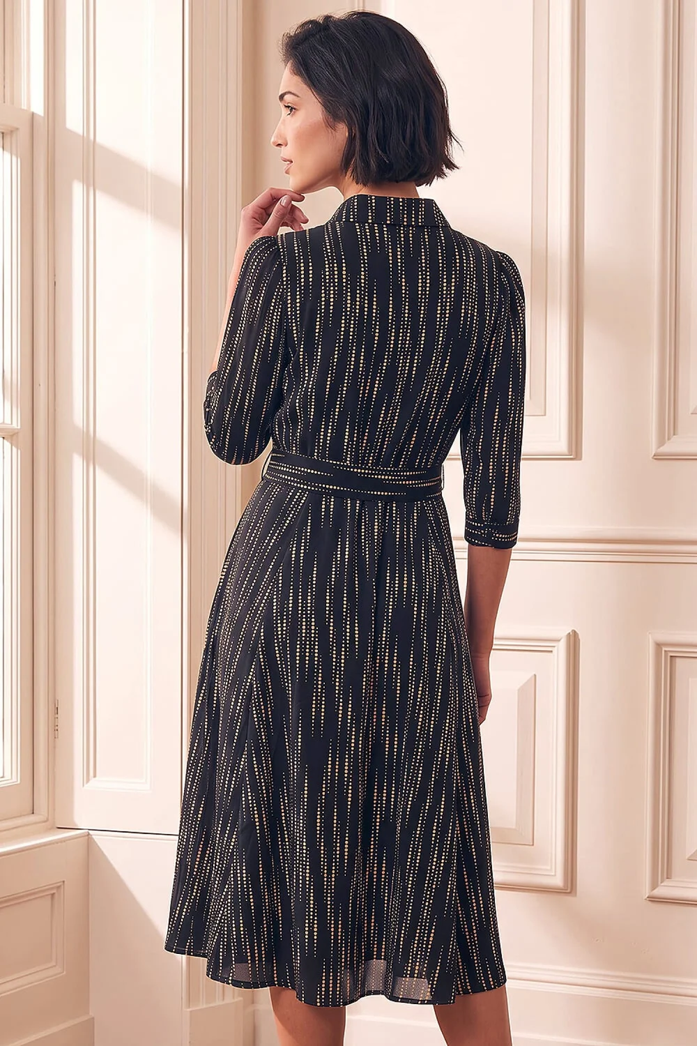 Roman Black Petite Abstract Shirt Dress - 10 Image 3