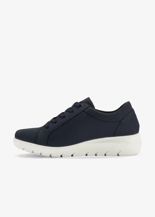 Clarks Womens Blue Un Bay Lace Nubuck Standard