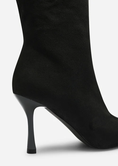 Where's That From Kexira Black Faux Suede Stiletto Knee High Boot - 8 Image 5