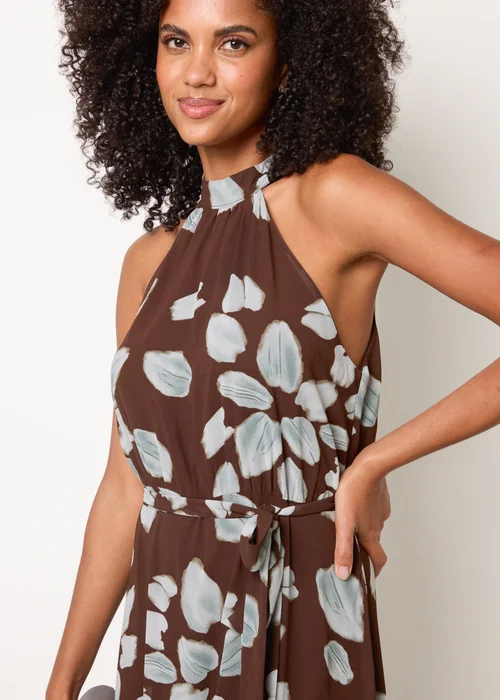 Blue Vanilla Brown High Neck Maxi Dress - 16 Image 3