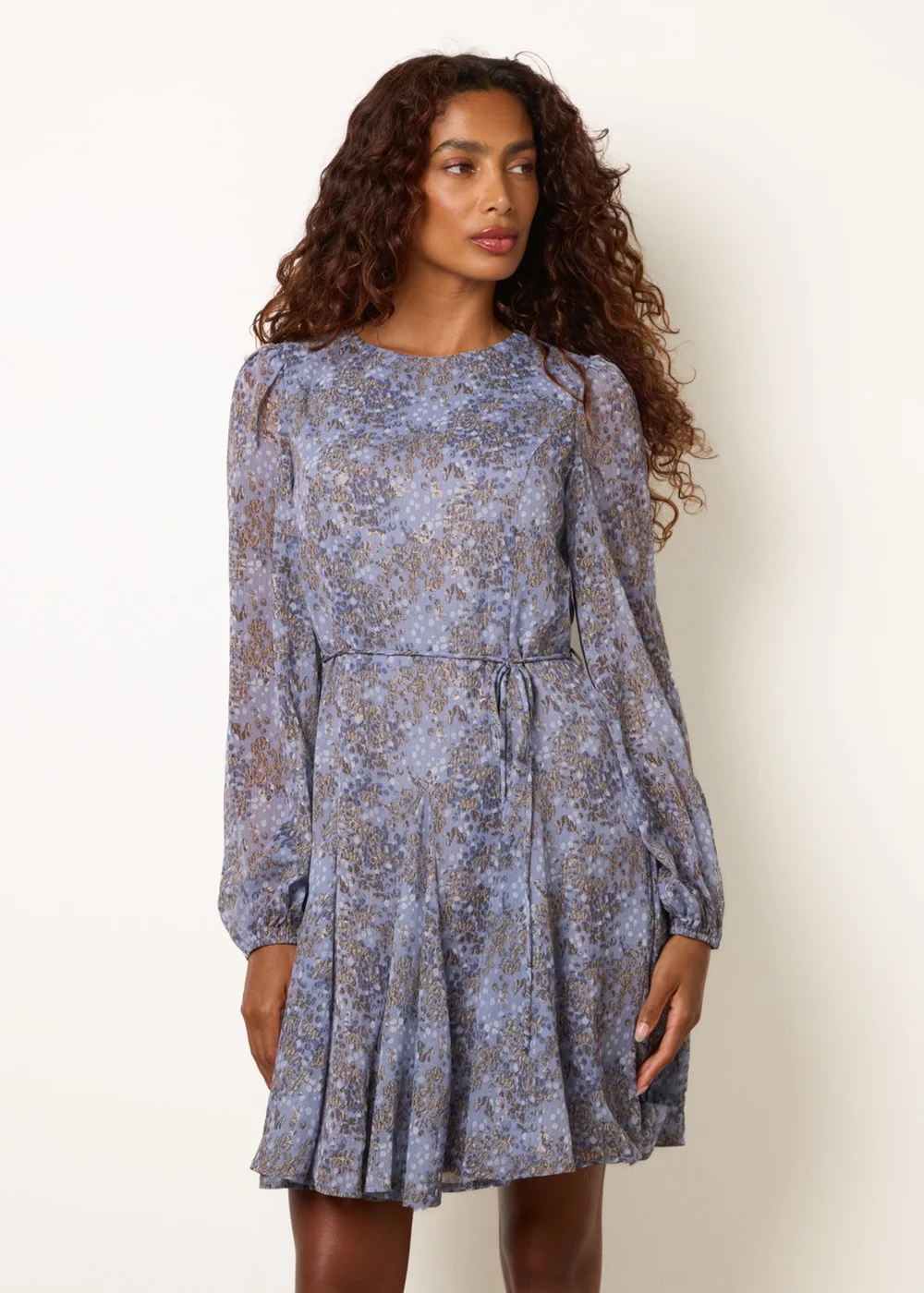 Blue Vanilla Blue Tie Waist Godet Mini Dress - 14 Image 2