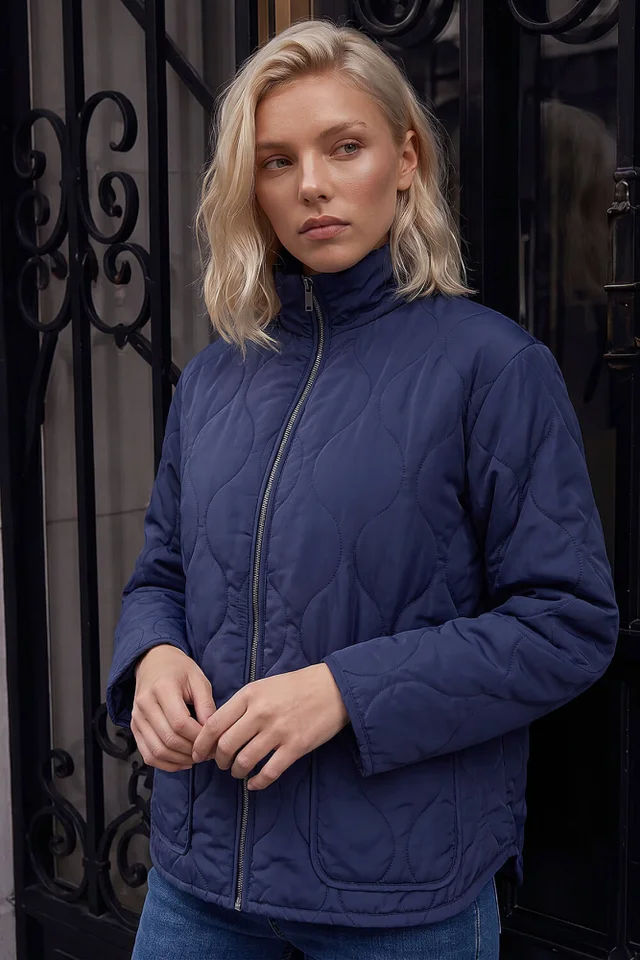 Roman Navy Petite Padded Jacket