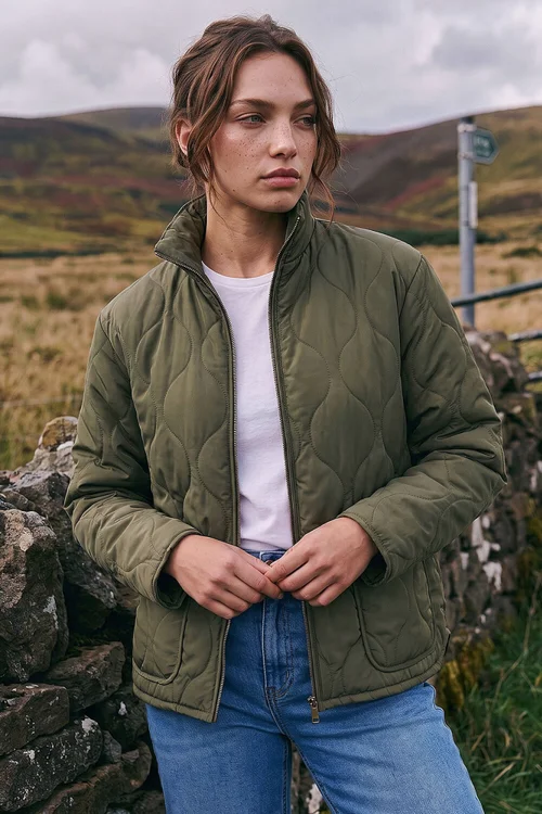 Roman Khaki Petite Padded Jacket - 8 Image 1