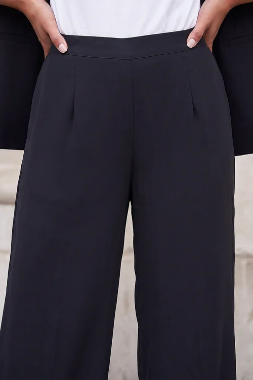 Roman Black Floaty Chiffon Trouser - 18 Image 4