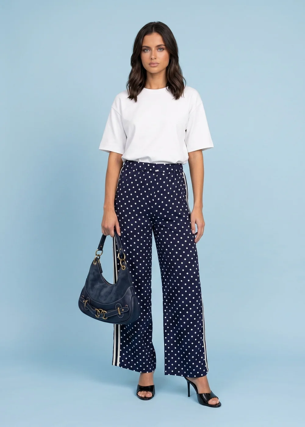 Urban Bliss Blue Spot Tape Side Trouser - 8 Image 1