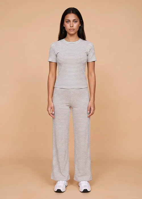 Urban Bliss Blue Ribbed Stripe Top - 8 Image 1