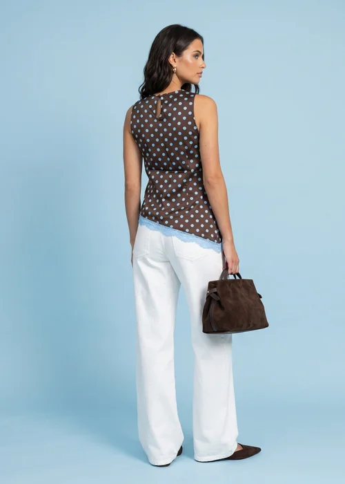 Urban Bliss Brown Lace Spot Top - 8 Image 3