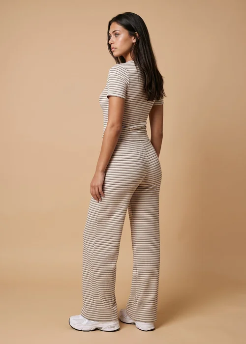 Urban Bliss Brown Ribbed Stripe Top - 12 Image 3