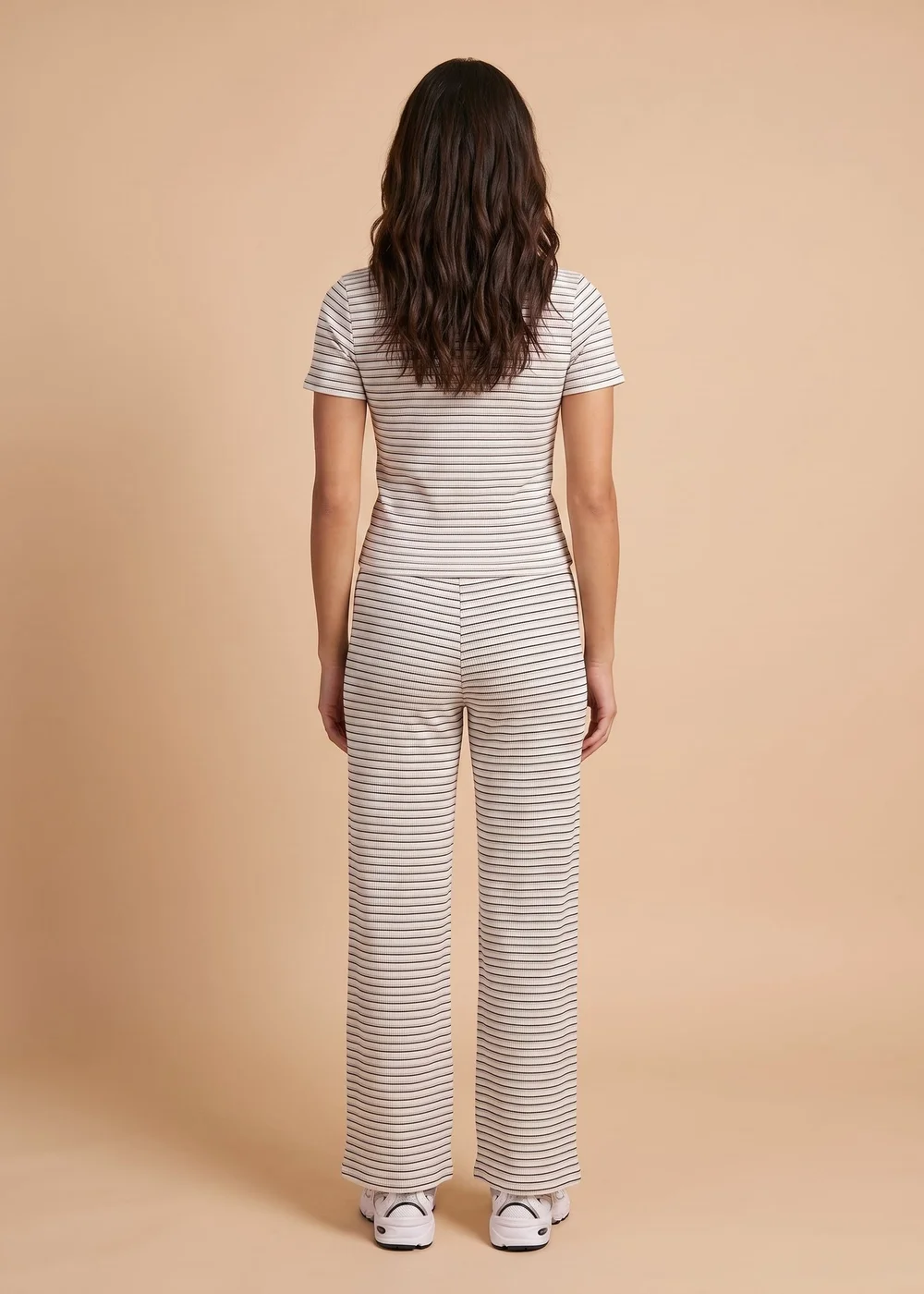 Urban Bliss Brown Ribbed Stripe Top - 12 Image 2