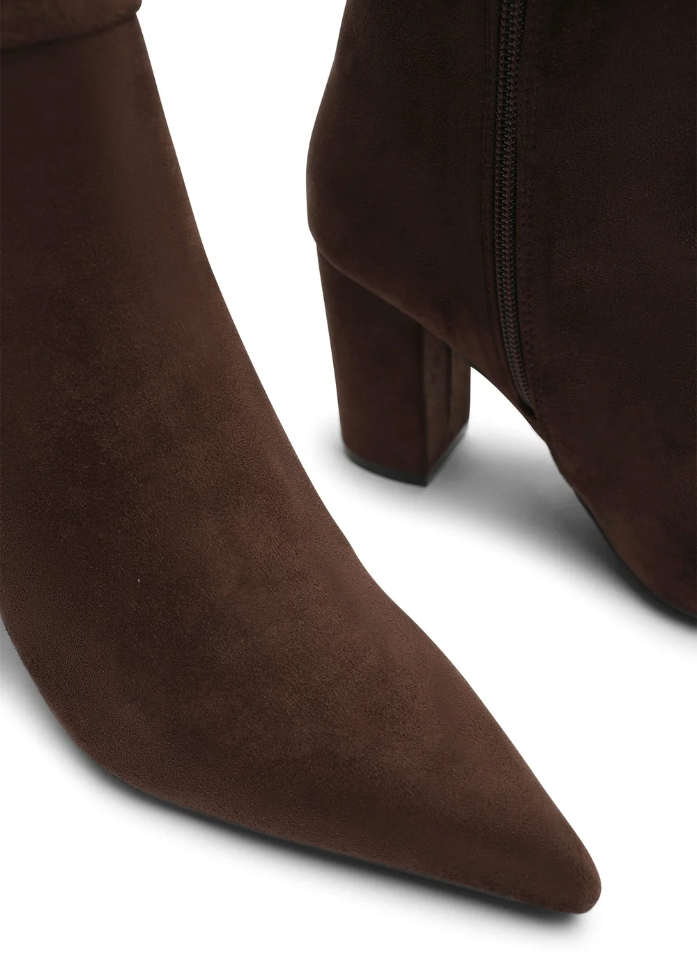 Where's That From Evixa Dark Brown Knee High Pointed Toe Block Heel Boot - 5 Image 3