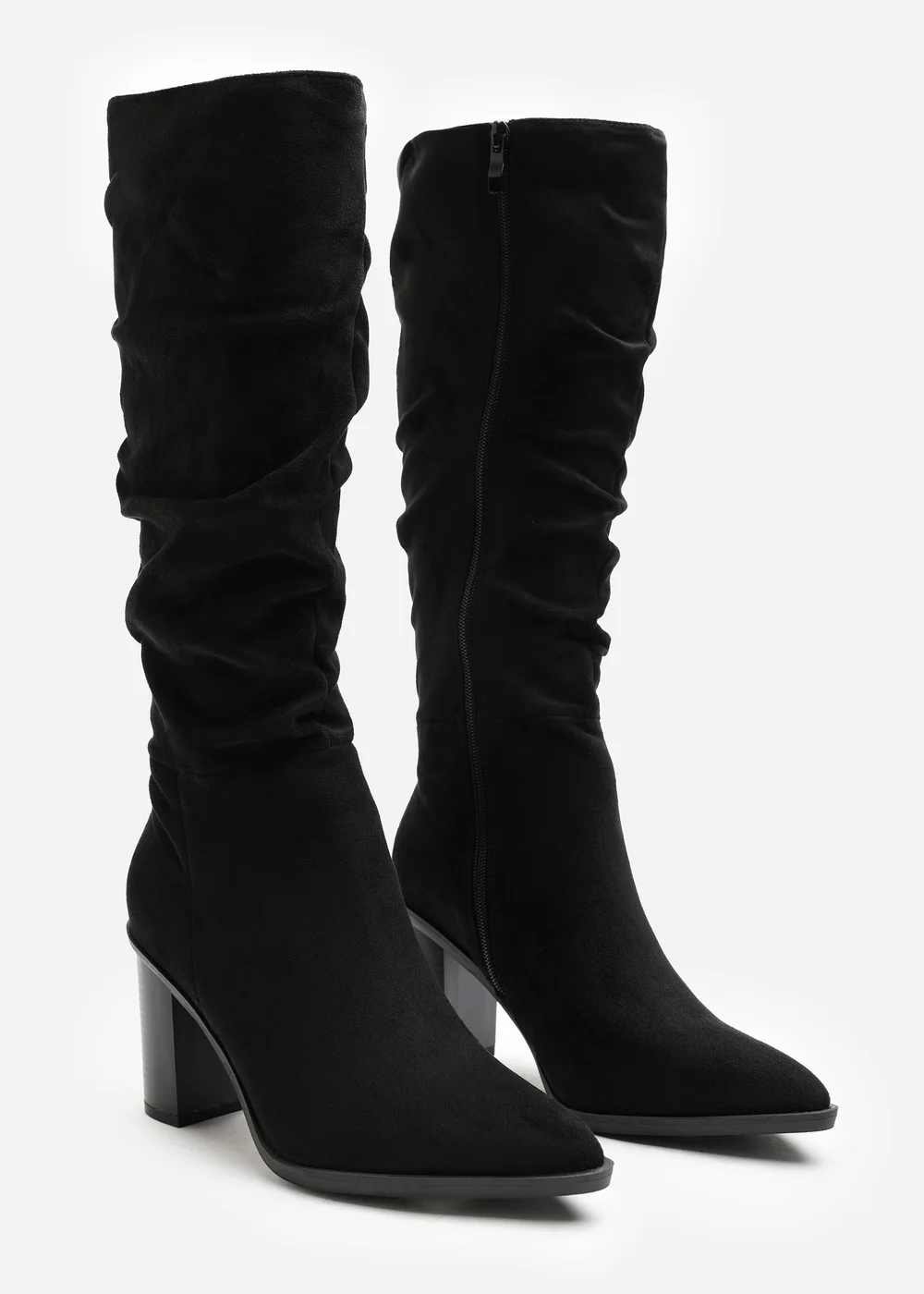 Where's That From Quilla Black Slouch Knee High Boots With Block Heel - 6 Image 3