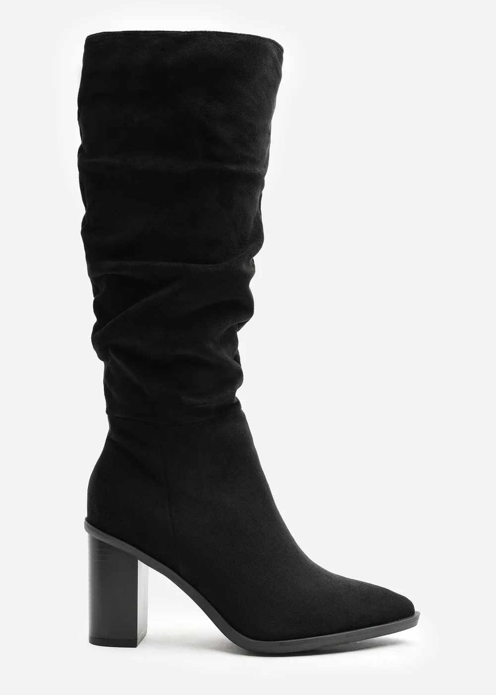 Where's That From Quilla Black Slouch Knee High Boots With Block Heel - 6 Image 1