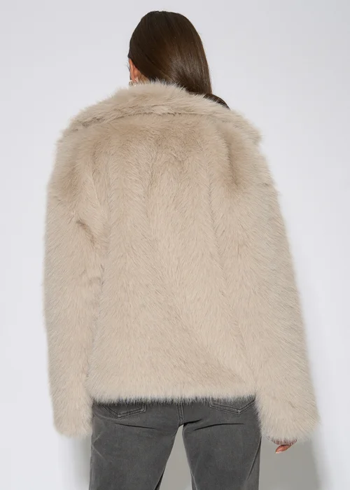 Gini London Blonde Faux Fur Jacket - L/XL Image 2