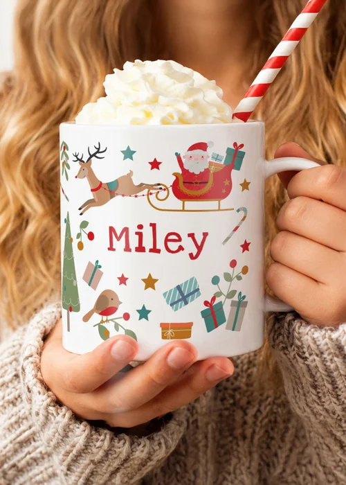 Personalised Memento Company White Christmas Characters Plastic Mug - One Size Image 3