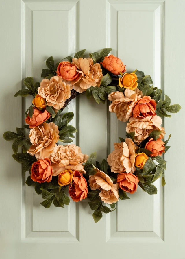 Scottish Everlastings Autumnal Flower Wreath 60cm