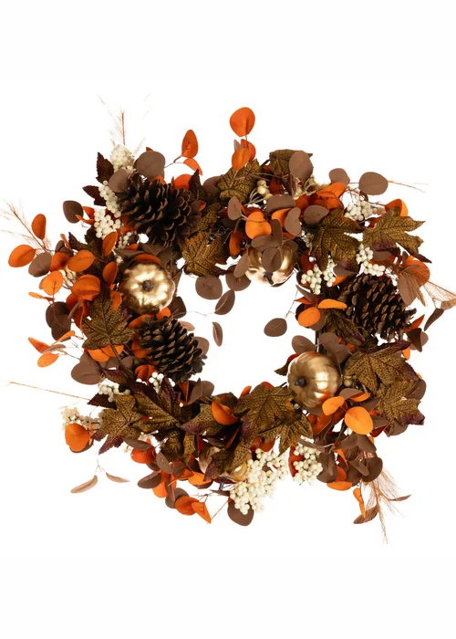 Scottish Everlastings Premium Wreath Brown / Gold 45cm - One Size Image 2
