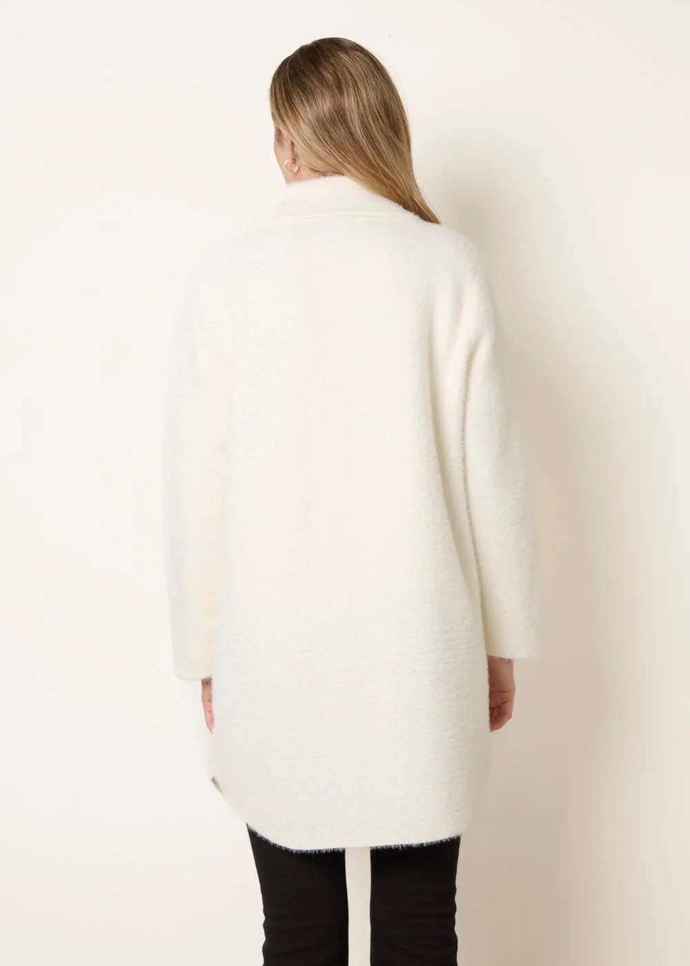 Blue Vanilla Ivory Overcoat With Classic Collar - S/M Image 4