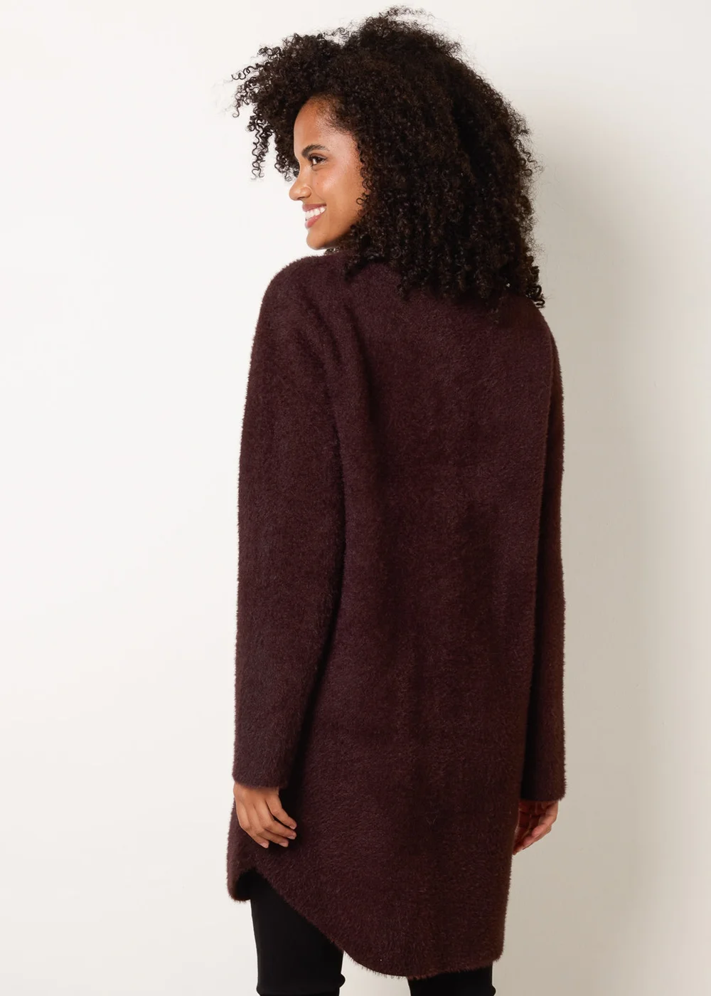 Blue Vanilla Brown Overcoat With Classic Collar - S/M Image 4